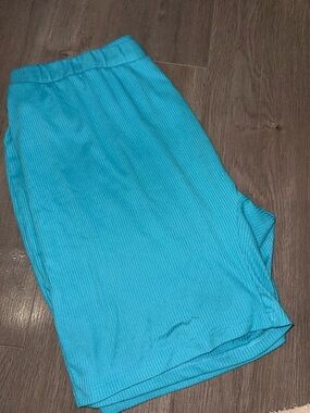 Ribbed Turquoise Blue Shorts 3XL